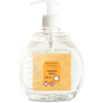 Ecoliquid Antiviral dezinfekce na ruce pumpička golden spice 500 ml – Zbozi.Blesk.cz