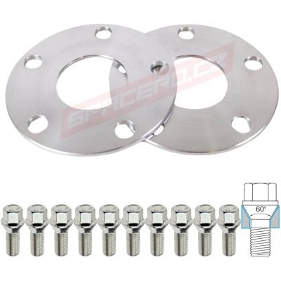 Spacero Sada podložek 5 mm 5×100 57,1 + šrouby Dosedací plocha šroubů: Kuželová 60° | Zboží Auto