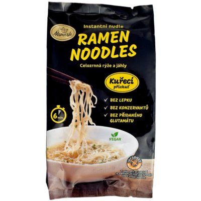 Ňamish Instantní nudle celozrnná rýže a jáhly kuřecí bez lepku 57 g – Sleviste.cz