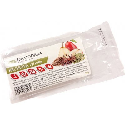 Damodara Ovocná tyčinka hrušková s badyánem 50 g – Hledejceny.cz