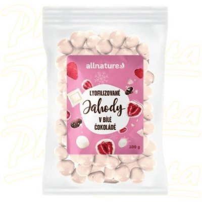 Allnature Jahody sušené mrazem v bílé čoko 100 g – Zboží Dáma