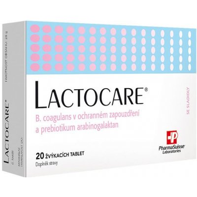 PharmaSuisse LACTOCARE 20 žvýkacích tablet