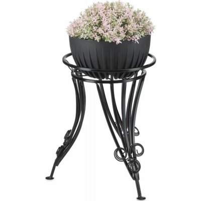 HowHomely Stojan na květiny 47x43 cm černá DD0559 – Zboží Dáma
