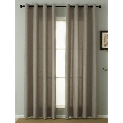 MKLuzkoviny.cz Závěsy Zara šedohnědá – 140 × 280 cm (2 ks) – Zboží Dáma