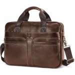 Bullcaptain pánská kožená brašna Rondro Tmavě hnědá – Sleviste.cz