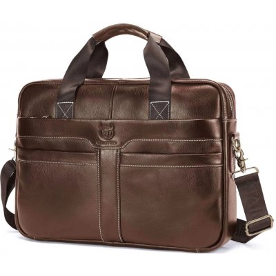 Bullcaptain pánská kožená brašna Rondro Tmavě hnědá – Sleviste.cz