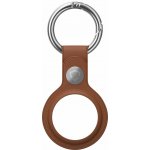 AirTag klíčenka AlzaGuard Genuine Leather Keychain pro Airtag sedlově hnědá (AGD-AKL003C) – Hledejceny.cz