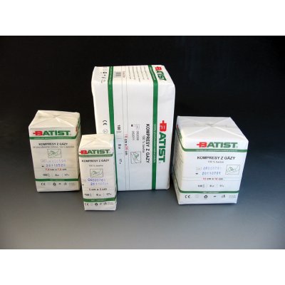 BATIST Kompresy z gázy nesterilní 10 x 10 cm 100 ks – Hledejceny.cz