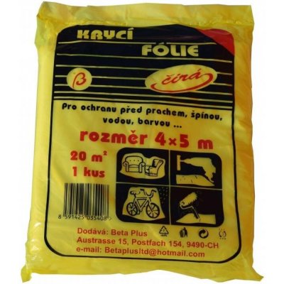Folie krycí 4 m x 5 m BETA HDPE, čirá - AKCE! 370405 – Sleviste.cz