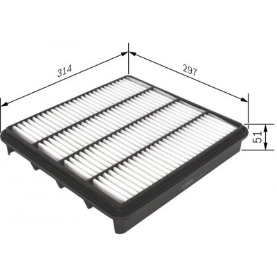 Vzduchový filtr BOSCH F 026 400 296 (F026400296) – Hledejceny.cz
