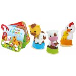 Clementoni CLEMMY Set baby kostky gumové vonící + knížka domácí zvířátka – Zboží Živě