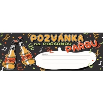 Nekupto Pozvánka na narozeninovou oslavu Pivo 20 x 10 cm 5 kusů – Zbozi.Blesk.cz