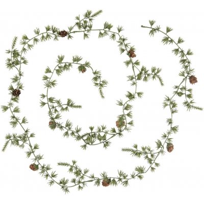 Ib Laursen Dekorativní girlanda s šiškami Cedar 180 cm, zelená barva, plast – Zboží Dáma