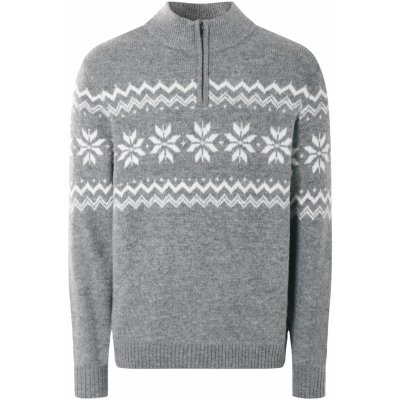 Livergy pánský pletený svetr šedá/bílá – Zboží Dáma