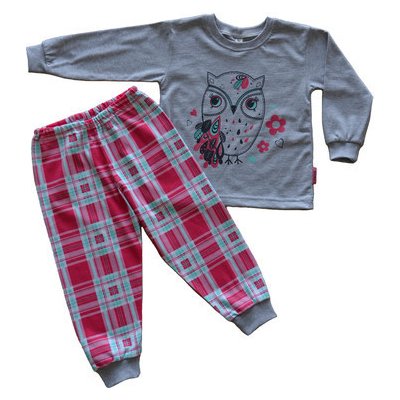 Betty Mode dětské pyžamo Sovička šedé – Sleviste.cz