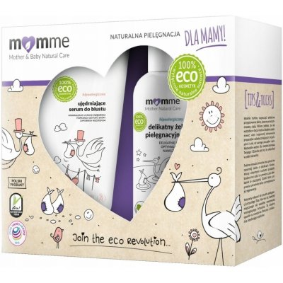 MomMe Pro maminky sada zpevňující sérum na poprsí 150 ml jemný mycí gel na tělo a intimní hygienu 150 ml – Zboží Mobilmania