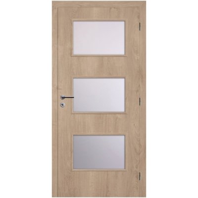 Solodoor Etta 6, 80 P, 850 × 1985 mm, fólie, pravé, dub Western, prosklené 282060506521