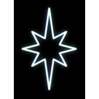EFD09 DecoLED LED světelný motiv hvězda ledově bílá 80x50cmS1 – Hledejceny.cz