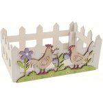 Ohrádka dřevěná Slepice bílá 16 x 6,5 x 10 cm – Hledejceny.cz