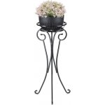 HowHomely Stojan na květiny 74x34 cm černá DD0558 – Hledejceny.cz