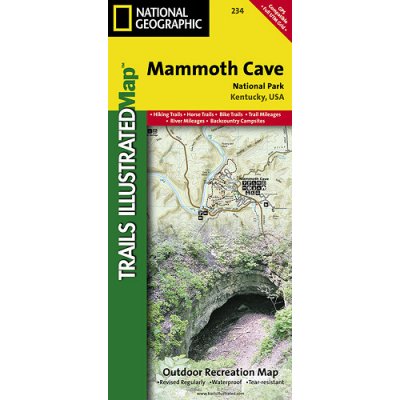 Mammoth Cave národní park Kentucky turistická mapa GPS komp. NGS – Sleviste.cz