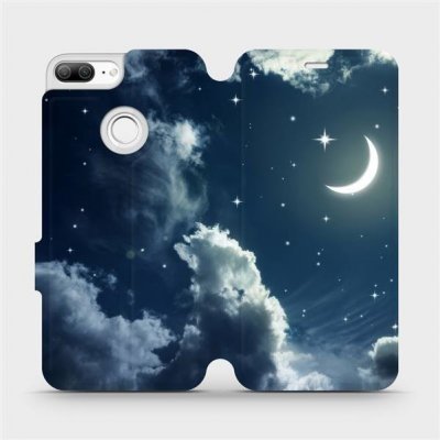 Pouzdro Mobiwear Parádní flip Honor 9 Lite - V145P - Noční obloha s měsícem – Zboží Mobilmania