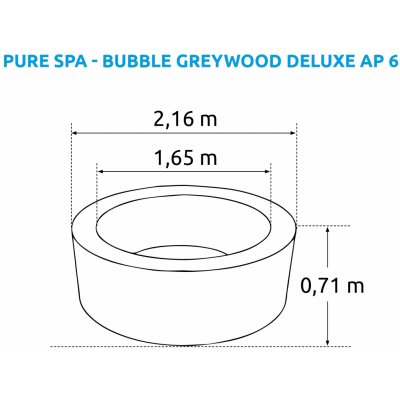 Marimex Pure Spa Bubble Greywood Deluxe 6 11400255 – Zboží Mobilmania