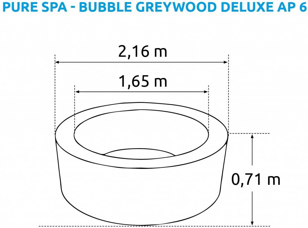 Marimex Pure Spa Bubble Greywood Deluxe 6 11400255