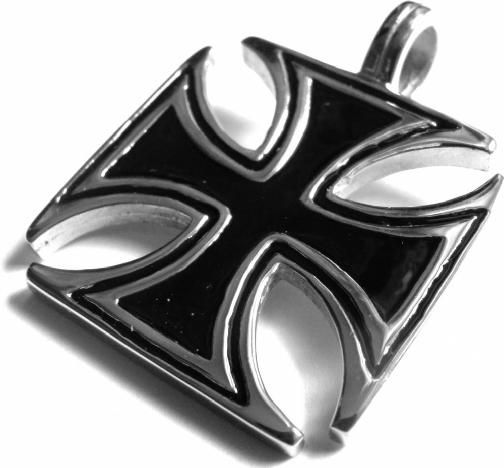 Steel Jewelry přívěsek maltézský kříž motorkářský chirurgická ocel 150318 |  Srovnanicen.cz