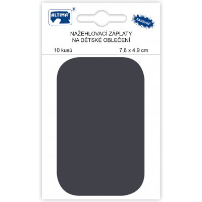 Nažehlovací záplaty malé 10 ks v balení - tmavě šedá – Zbozi.Blesk.cz