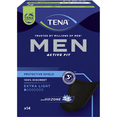 Tena Men Protective Shield Inkontinenční vložky pro muže černé 14 ks – Hledejceny.cz