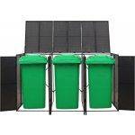 vidaXL Poly ratan 207 x 80 x 117 cm černý – Hledejceny.cz