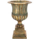 Váza francouzská AGED METAL, kov, zlatá/tyrkys patina, pr.36x57cm|Esschert Design – Hledejceny.cz