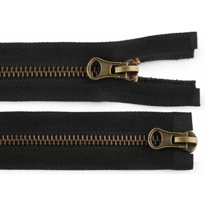 Kovový zip No 5 dělitelný 2 jezdce / dvoucestný 70 cm, střední, černá – Hledejceny.cz