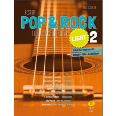 Best of Pop & Rock For Acoustic Guitar 2 jednoduché sóla pro kytaru s TAB – Hledejceny.cz