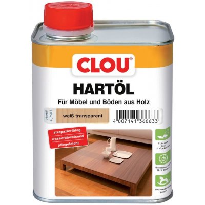 Hartöl Olej na dřevo tvrdý 0,75 l bílý – Zboží Mobilmania
