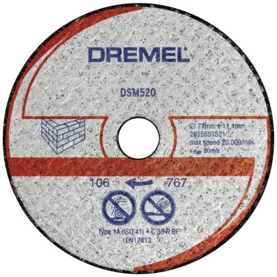 Dremel DSM520 2615S520JB řezný kotouč rovný 77 mm 2 ks cihla, sádrokarton – Zbozi.Blesk.cz