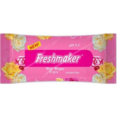 Freshmaker vlhčené ubrousky s květinovou vůní 15 ks Růžová růže – Hledejceny.cz