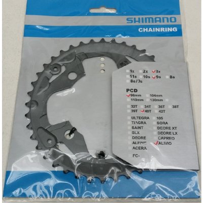 Převodník Shimano Alivio FCM4000 40z grey 3x9 – Zbozi.Blesk.cz