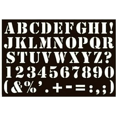 Šablona 10x15cm abeceda a čísla tlustá