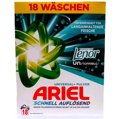 Ariel Univerzální prací prášek s vůní Lenor Touch of Unstoppables 18 PD 990 g – Hledejceny.cz