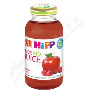 HiPP 100% Jablečno-malinová šťáva BIO 4/6m 200ml – Sleviste.cz