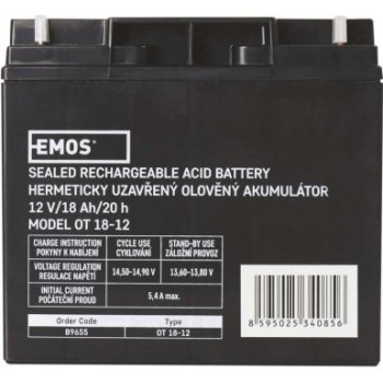 EMOS B9655 12V 18Ah 1201000900