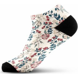 Walkee barevné kotníkové ponožky Flowee Bílá