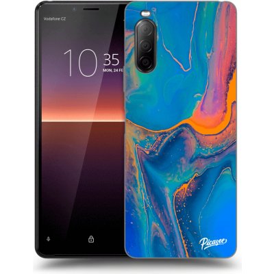 Pouzdro Picasee silikonové Sony Xperia 10 II - Rainbow černé – Zboží Mobilmania