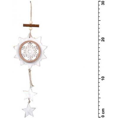 UNIPAP závěs Vločka dřevěná 30cm HW-52887E 8885507 – Hledejceny.cz