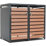 CoverTech Skříň pro 2 odpadkové koše 120 l nebo 240 l Bremen – Sleviste.cz