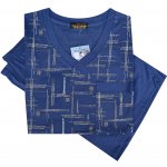 N-feel pánské bavlněné pyžamo krátký rukáv TH0123 tmavá modrá – Zboží Dáma