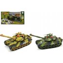 Tank RC plast 25cm na baterie na vysílačku asst 2 barvy v krabici