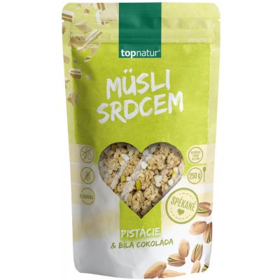 Topnatur Müsli Pistácie & bílá čokoláda 250 g – Zboží Dáma